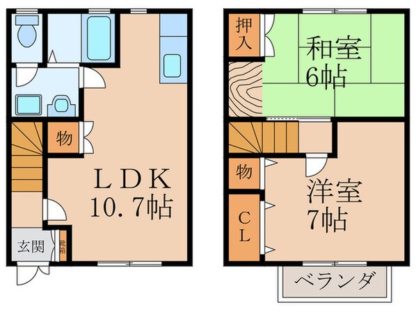 NDコーポの物件間取画像